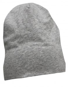 Print Hat Long Grå